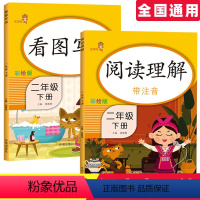 [正版]看图说话写话阅读理解二年级下册同步专项训练本人教版看图说话写话二年级范文大全每日一练短文阅读与写作技巧与方法天