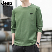 吉普男士长袖t恤2025新款打底衫纯棉上衣服男装卫衣男短袖t恤夏季