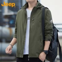 Jeep吉普防风夹克男士冲锋上衣2025年春季新款潮牌工装休闲外套男