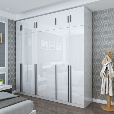 唐臻烤漆衣柜现代简约家用经济型组装小户型三四五整体组合卧室柜子_1