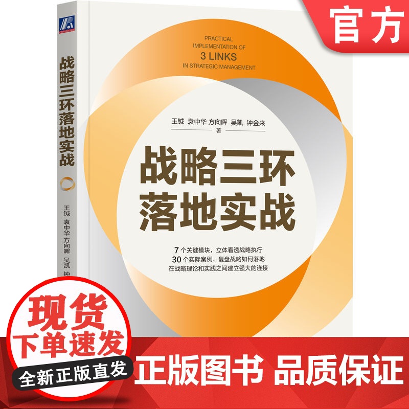 正版 战略三环落地实战 王钺 袁中华 方向晖 吴凯 钟金来 组织与人才 执行的关键 宣导 执行 复盘 信任 授权 人