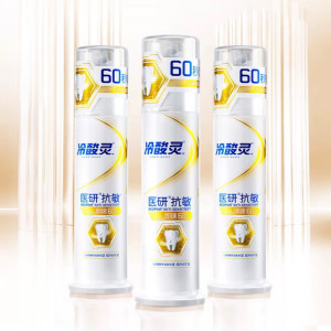 冷酸灵医研抗敏泵式牙膏抗敏配方缓解牙齿敏感3支装360g