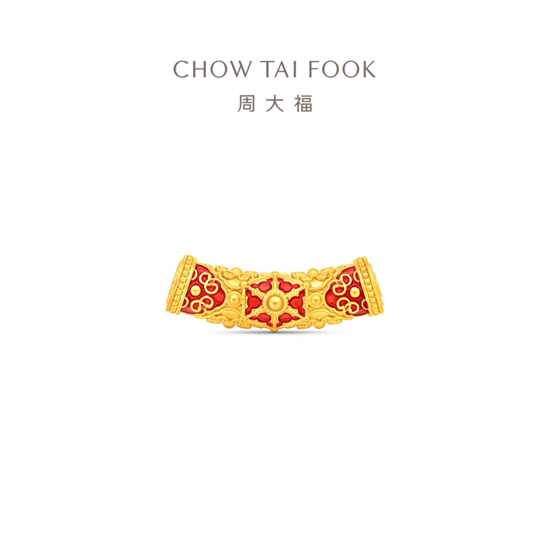 周大福故宫系列 锦绣繁花 足金黄金转运珠R39064
