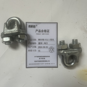 泰航建 钢丝绳卡头U型夹 镀锌/M22 个