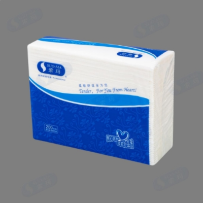 索玛 单层擦手纸D08.05.168 215mm*225mm*1层,200抽*20包/箱