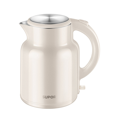 苏泊尔(SUPOR)电热水壶2L大容量316L不锈钢大功率速热防烫易洁简单便捷复古象牙白SW-20S86A