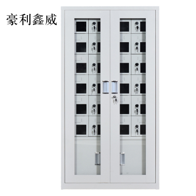 豪利鑫威USB手机存放柜会议室手机充电柜对讲机柜寄存柜手机柜24门手机充电柜