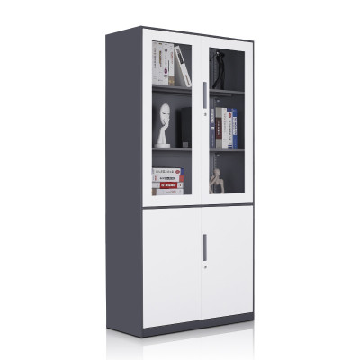 慧采云 办公家具优质钢制窄边套色大器械办公柜铁皮柜文件柜柜子档案资料柜900*400*1850mm