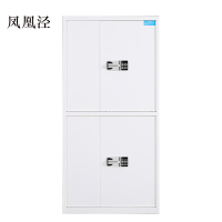 凤凰泾钢制密码文件柜保险柜铁皮资料柜通双节白色国宝锁420*900*1850