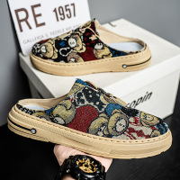 男士包头半拖休闲日常平跟舒适透气新款时尚轻便百搭潮流男款拖鞋