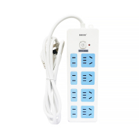 SAICKG SCC8-10030D 四位5孔 四位2孔 1.8M 2500W 插排(单位:个)蓝白