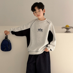 男童春季卫衣2026春秋新款大童装春装上衣潮男孩韩版打底衫潮酷