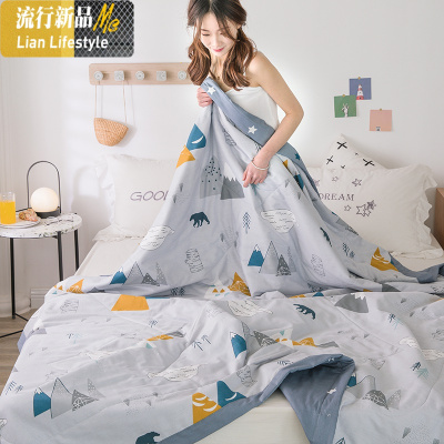 棉水洗棉夏凉被棉空调被棉花夏被双人薄被儿童单人可机洗夏季 三维工匠被子