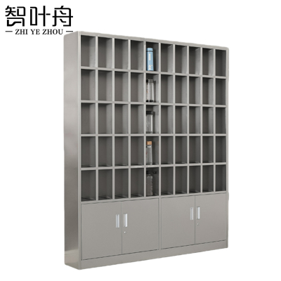 智叶舟不锈钢水杯柜50格150*25*180cm台