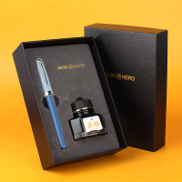 英雄(HERO)钢笔时尚个性莫兰迪色系撞色系铱金钢笔商务办公日常书写墨水笔1502