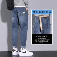 新款牛仔裤男士男装宽松直筒潮牌春秋休闲四季常规九分裤子男