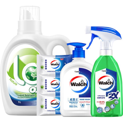 威露士 洗护消毒套装(洗衣液+抗菌喷雾+洗手液+清洁湿巾)JDGQ04-DB