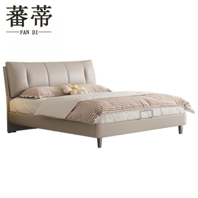 蕃蒂软包床米白张