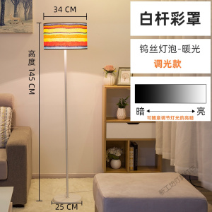 苏宁放心购 落地灯卧室床头温馨可调光简约现代遥控LED客厅北欧ins风立式台灯