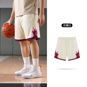 361°篮球裤男夏季新款宽松透气五分裤针织运动裤休闲五分裤短裤