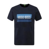 Hugo Boss男士圆领短袖T恤舒适棉质时尚简约徽标设计