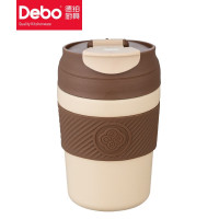 Debo德铂宝琳娜316不锈钢内胆咖啡杯便携杯子 DEP-DS348 咖啡色320ml单位:个
