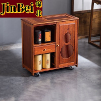 锦北实木移动茶水柜茶桌边柜泡茶台家用烧水壶一体边柜单门单抽带盖板