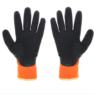 劳保手套 耐磨防滑手套涂掌浸胶挂胶手套线纱皱纹防油透气工地工作