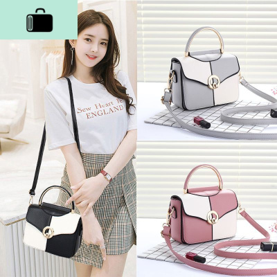 2020斜挎包包女韩版新款时尚单肩包拼色网红百搭小包包女手提包NEW LAKE女士单肩包