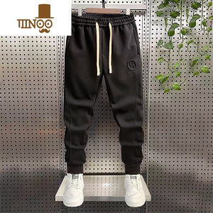 YANXU潮牌新款字母印花卫裤男宽松弹力休闲裤子百搭束脚运动裤潮