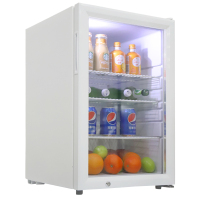 捷盛(JS) 70升 小型家用商用立式冷藏保鲜柜黑色白色冰吧透明玻璃单门小冰箱留样柜茶叶柜蛋糕饮料展示柜带锁