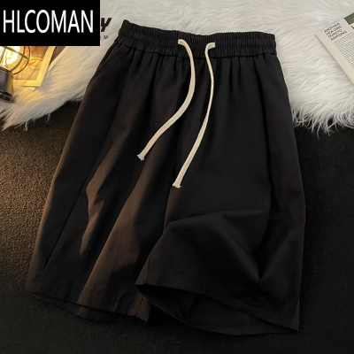 HLCOMAN港风ins休闲运动短裤美式复古男女夏季潮牌宽松情侣五分裤子中裤