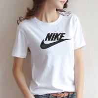 NIKE/耐克女装休闲短袖T恤经典简约圆领针织DX7907-100/DV6095 C