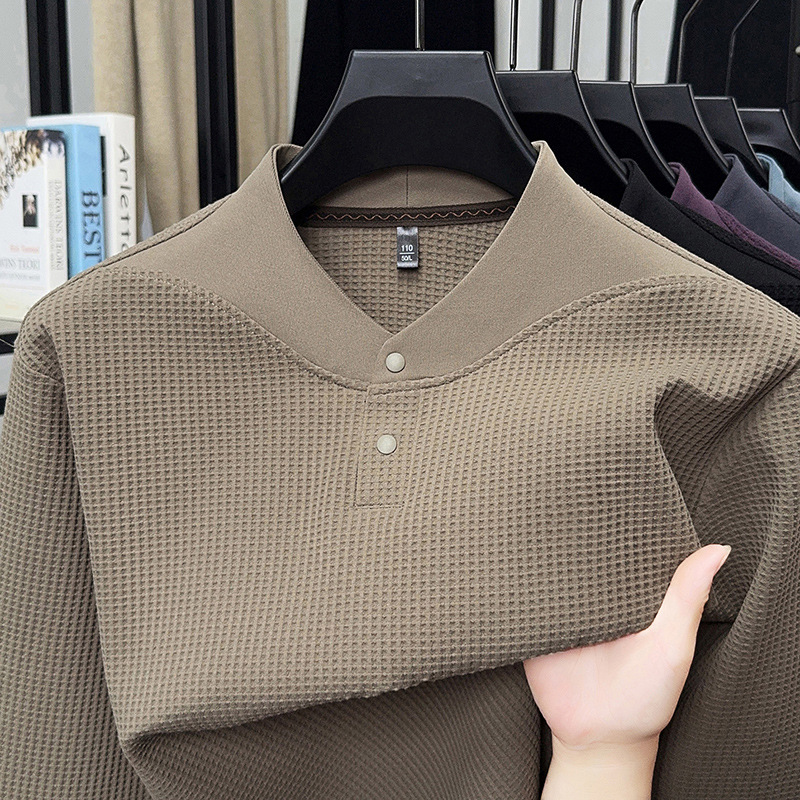 同款经典亨利领男士卫衣秋季新款舒适透气长袖打底衫男