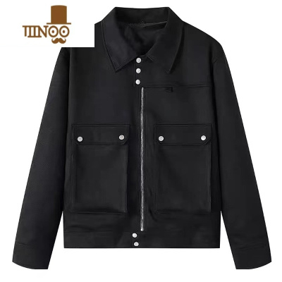 YANXU2023年春季新品感绒夹克外套百搭设计感休闲小众男女同款