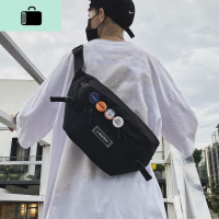 胸包男大容量日系简约潮牌斜挎包学生单肩背包街头百搭运动腰包女NEW LAKE男士腰包