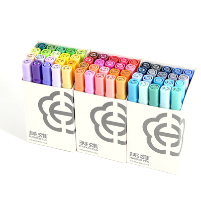 英雄（HERO）8027彩色油性软硬双头马克笔