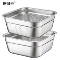珑伽辛 不锈钢方盆漏盆 40cm*40cm/个