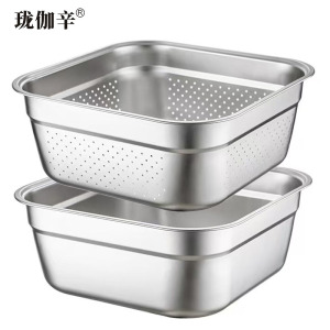珑伽辛 不锈钢方盆漏盆 40cm*40cm/个
