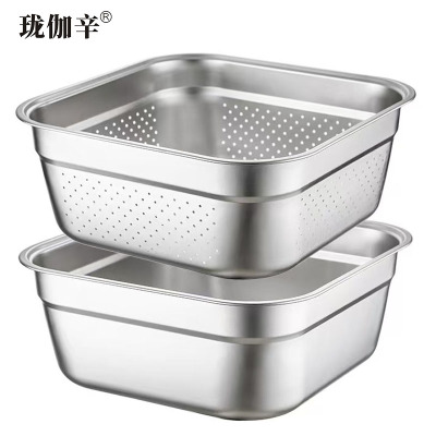 珑伽辛 不锈钢方盆漏盆 40cm*40cm/个