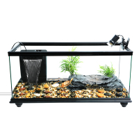 乌龟缸大型底部排水龟缸带晒台免换水玻璃鱼缸生态饲养缸宠物龟箱