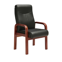 创世人 办公家具办公椅实木皮艺会议椅培训椅