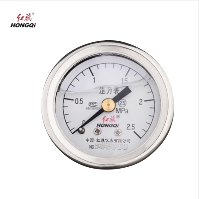 红旗 轴向耐震压力表定制检测款YTN40Z (压力值需备注) 块