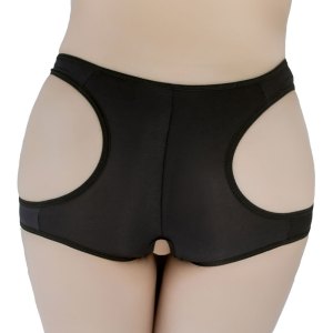 欲之诱惑 女性感裤头紧身情趣内衣 sm免脱开档内裤 四面开档情趣内裤 夜店成人内裤超薄平角裤 丝光黑免脱内裤 默认尺寸 丝光黑免脱内裤 默认尺寸