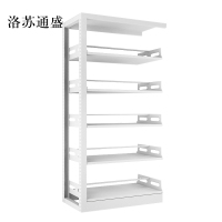 洛苏通盛图书馆书架阅览室货架资料档案架钢制书架双面五层副架常规款