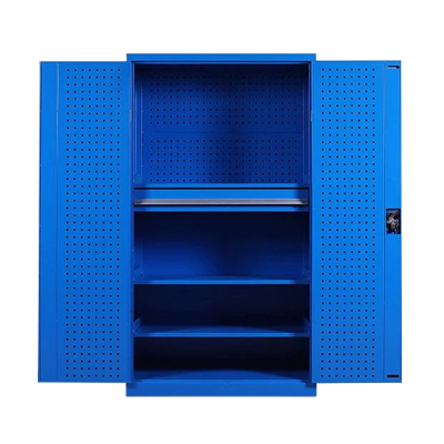 乙壬工具柜加厚铁皮储物柜工厂车间用带抽屉汽修多功能收纳柜通门内一抽柜蓝色