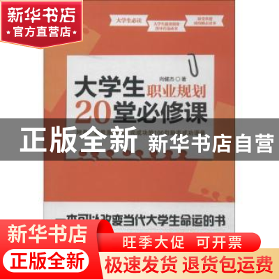 正版 大学生职业规划20堂必修课 向健杰著 花城出版社 9787536067