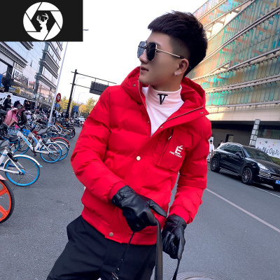HongZun社会小伙棉衣冬季潮流男士韩版精潮牌帅气百搭连帽棉服袄子外套棉衣