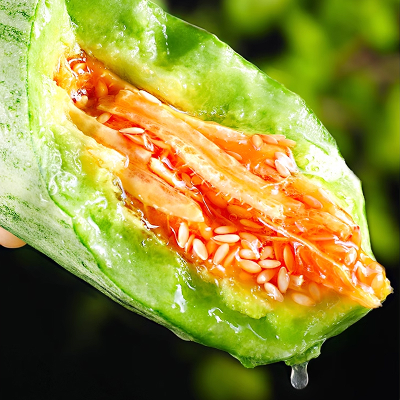 [熊猫鸟]新鲜羊角蜜甜瓜 博洋61号 净重4.5斤