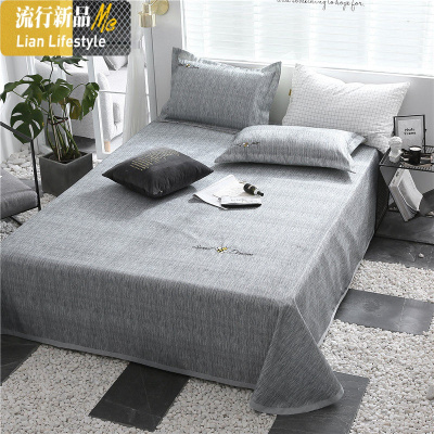 网红冰丝席凉席三件套1.5m床笠款软席子1.8米床单款空调席可水洗3 三维工匠凉席/凉枕